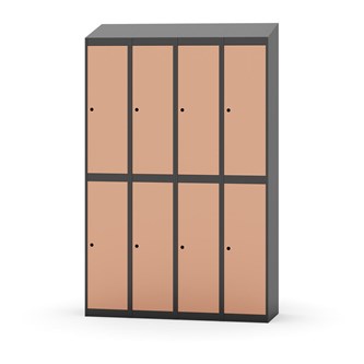 Novis garderobeskab skrå topplade 2:4 B120 cm