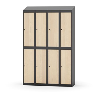 Novis garderobeskab skrå topplade 2:4 B120 cm