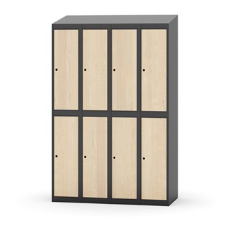Novis garderobeskab skrå topplade 2:4 B120 cm