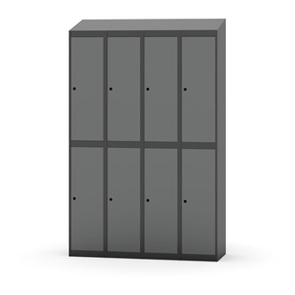 Novis garderobeskab skrå topplade 2:4 B120 cm