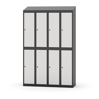Novis garderobeskab skrå topplade 2:4 B120 cm