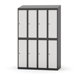 Novis garderobeskab skrå topplade 2:4 B120 cm