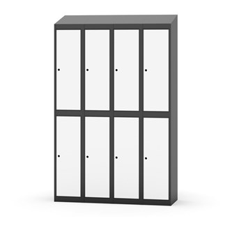 Novis garderobeskab skrå topplade 2:4 B120 cm