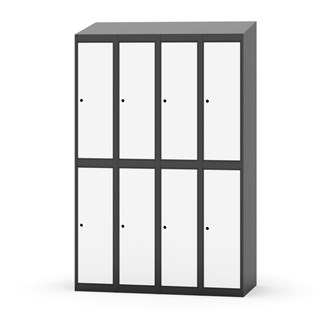 Novis garderobeskab skrå topplade 2:4 B120 cm