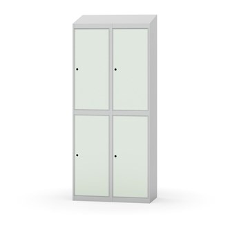Novis garderobeskab skrå topplade 2:2 B80 cm