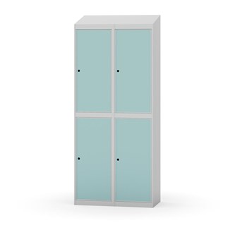 Novis garderobeskab skrå topplade 2:2 B80 cm