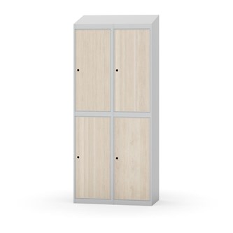 Novis garderobeskab skrå topplade 2:2 B80 cm