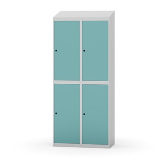 Novis garderobeskab skrå topplade 2:2 B80 cm