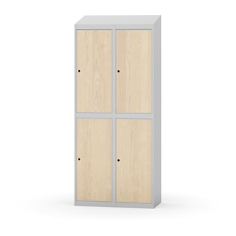 Novis garderobeskab skrå topplade 2:2 B80 cm
