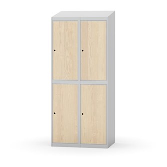 Novis garderobeskab skrå topplade 2:2 B80 cm