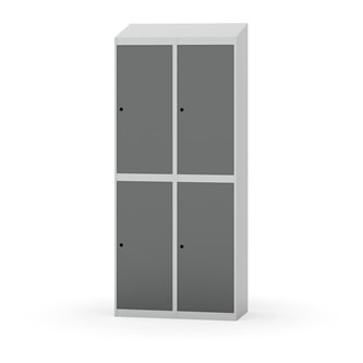 Novis garderobeskab skrå topplade 2:2 B80 cm