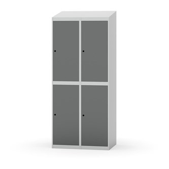 Novis garderobeskab skrå topplade 2:2 B80 cm