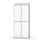 Novis garderobeskab skrå topplade 2:2 B80 cm