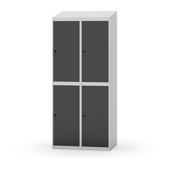 Novis garderobeskab skrå topplade 2:2 B80 cm