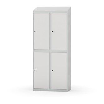 Novis garderobeskab skrå topplade 2:2 B80 cm