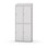 Novis garderobeskab skrå topplade 2:2 B80 cm