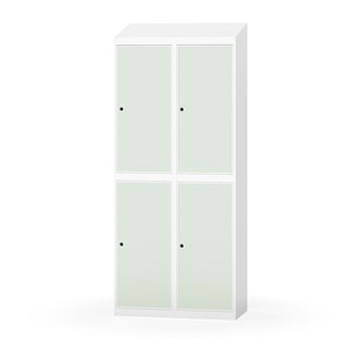 Novis garderobeskab skrå topplade 2:2 B80 cm