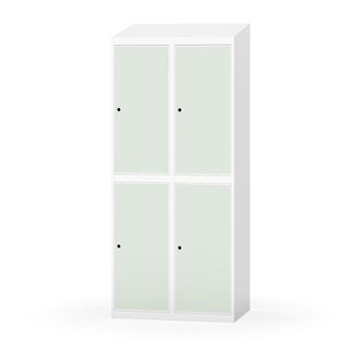 Novis garderobeskab skrå topplade 2:2 B80 cm