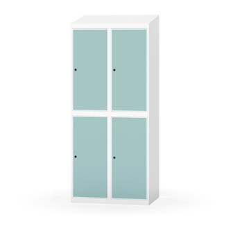 Novis garderobeskab skrå topplade 2:2 B80 cm