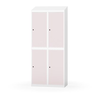 Novis garderobeskab skrå topplade 2:2 B80 cm