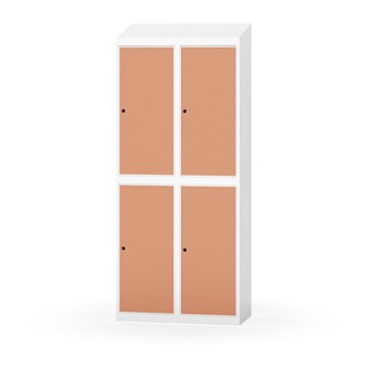 Novis garderobeskab skrå topplade 2:2 B80 cm