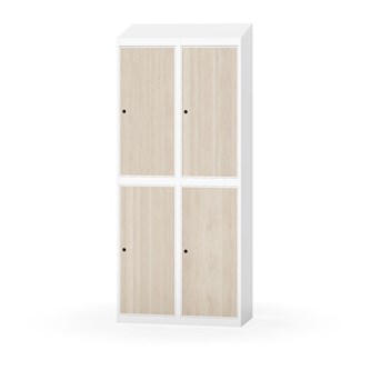 Novis garderobeskab skrå topplade 2:2 B80 cm