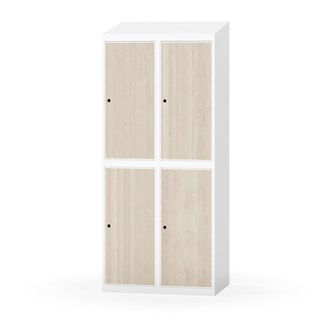 Novis garderobeskab skrå topplade 2:2 B80 cm