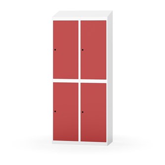 Novis garderobeskab skrå topplade 2:2 B80 cm