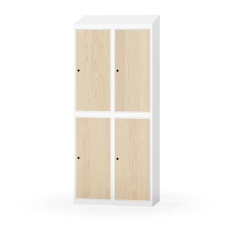 Novis garderobeskab skrå topplade 2:2 B80 cm