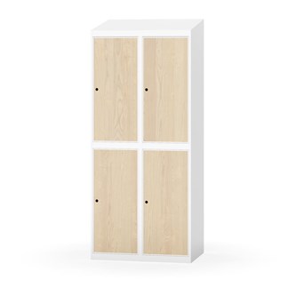Novis garderobeskab skrå topplade 2:2 B80 cm