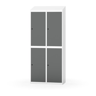 Novis garderobeskab skrå topplade 2:2 B80 cm