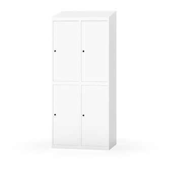 Novis garderobeskab skrå topplade 2:2 B80 cm