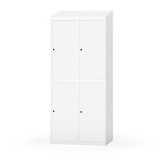 Novis garderobeskab skrå topplade 2:2 B80 cm