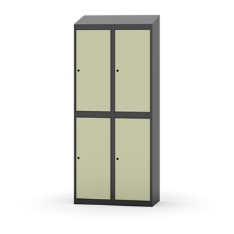 Novis garderobeskab skrå topplade 2:2 B80 cm