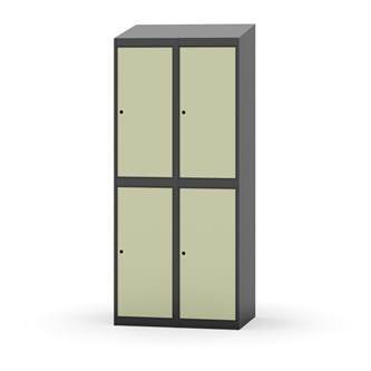 Novis garderobeskab skrå topplade 2:2 B80 cm