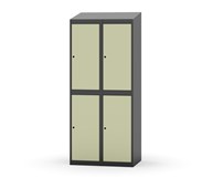 Novis garderobeskab skrå topplade 2:2 B80 cm