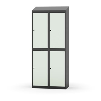 Novis garderobeskab skrå topplade 2:2 B80 cm
