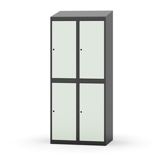 Novis garderobeskab skrå topplade 2:2 B80 cm