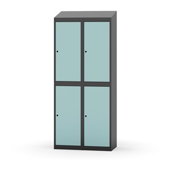 Novis garderobeskab skrå topplade 2:2 B80 cm