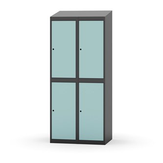 Novis garderobeskab skrå topplade 2:2 B80 cm