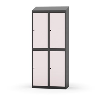 Novis garderobeskab skrå topplade 2:2 B80 cm