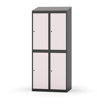 Novis garderobeskab skrå topplade 2:2 B80 cm