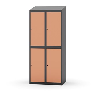 Novis garderobeskab skrå topplade 2:2 B80 cm