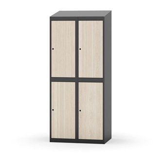 Novis garderobeskab skrå topplade 2:2 B80 cm