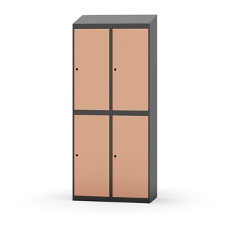 Novis garderobeskab skrå topplade 2:2 B80 cm