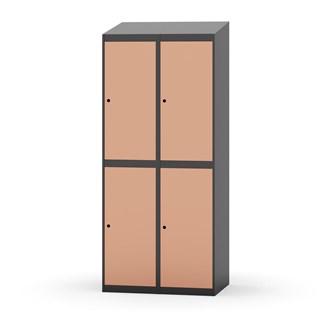 Novis garderobeskab skrå topplade 2:2 B80 cm