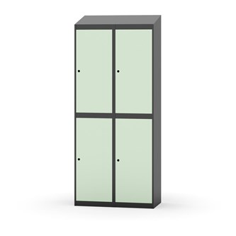Novis garderobeskab skrå topplade 2:2 B80 cm