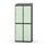 Novis garderobeskab skrå topplade 2:2 B80 cm