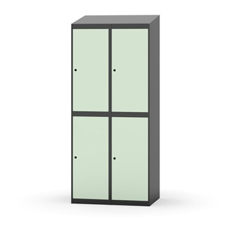 Novis garderobeskab skrå topplade 2:2 B80 cm