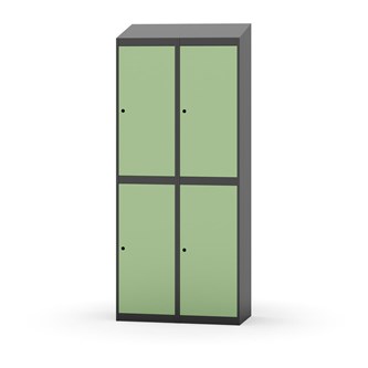 Novis garderobeskab skrå topplade 2:2 B80 cm